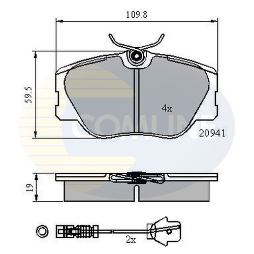 Brake pads set for mercedes - pads,